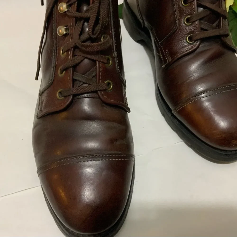 Allen Edmonds Oxford brown Ankle Lace Up Dress Boots Size 8.5 D